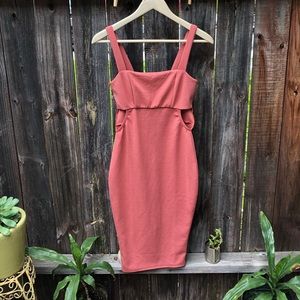 NWT - Boohoo Pink Cutout Dress - Size 10